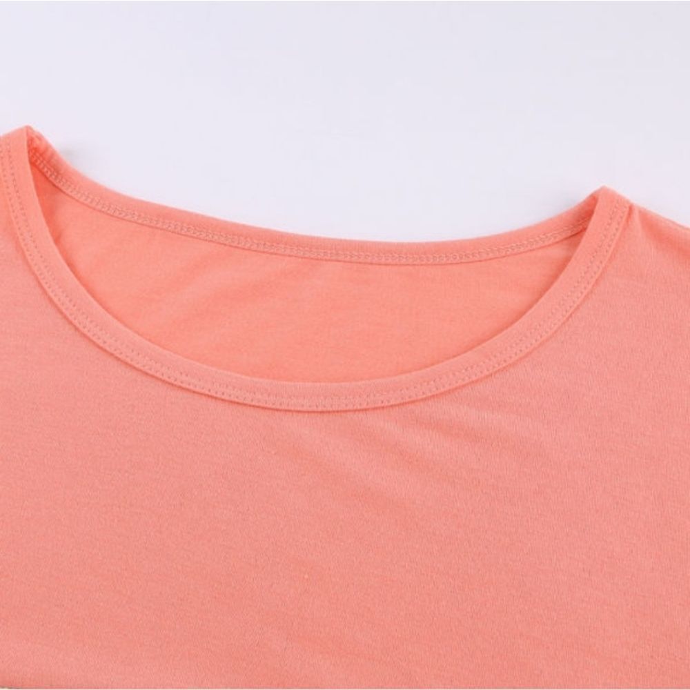 Plus Size Red Color Block Splicing Top - Picture 4 of 6